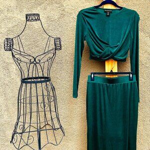 Vintage Rich Green Two Piece Set